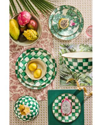 Emerald Check Small Everyday Bowl, 40-oz.