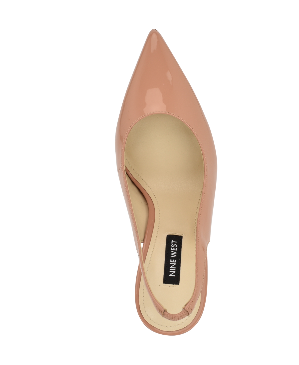 Nine West Feather Slingback Pump In Light Natural Patent