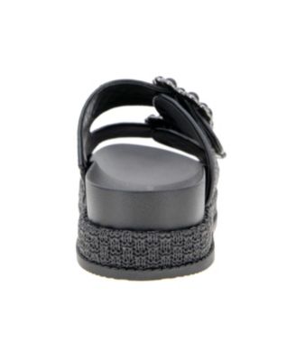 Women's Bexxi Double Buckle Raffia Footbed Sandals