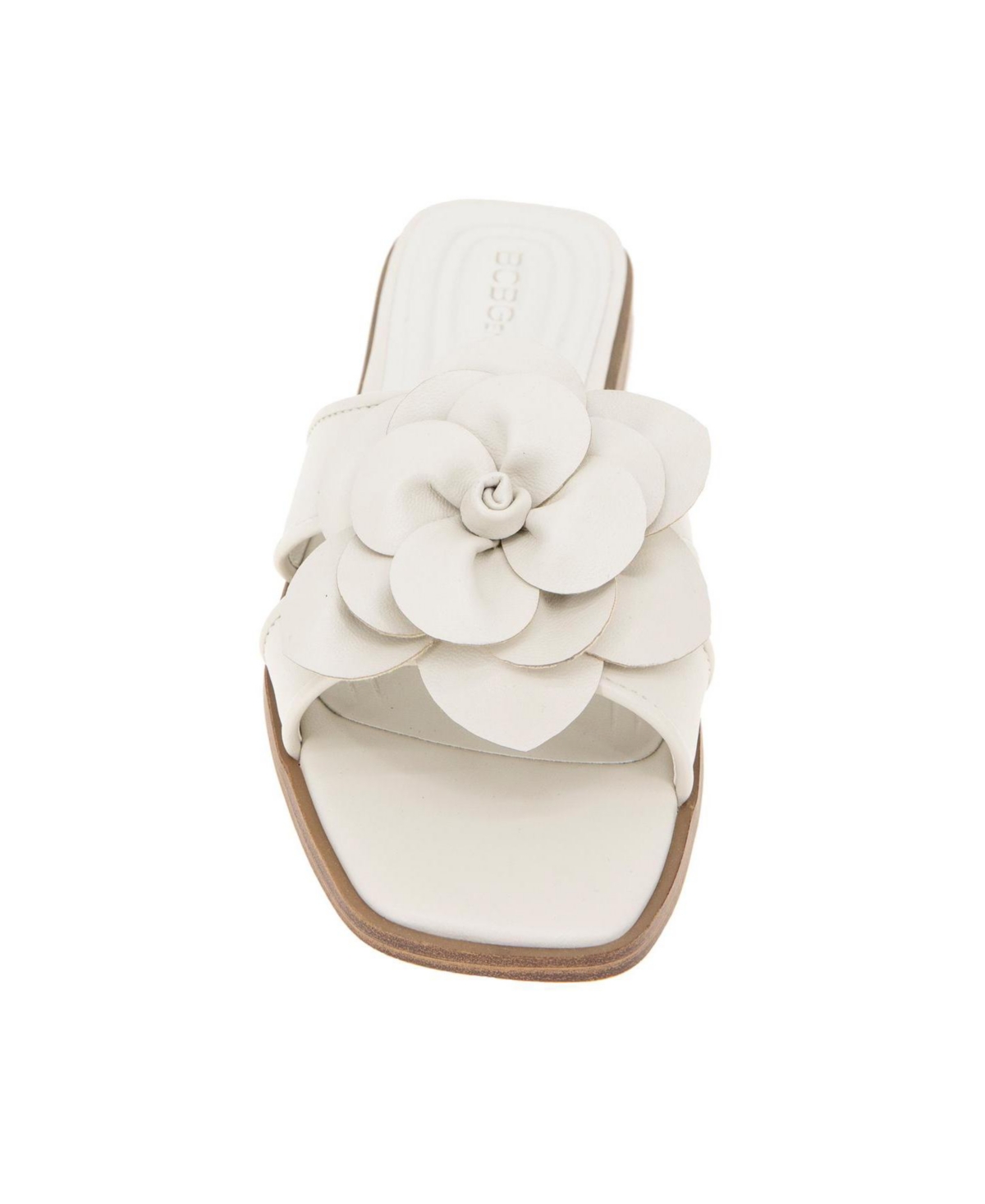 Bcbgeneration Women's Mazey Flower Slide Flat Sandals In Stone