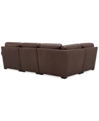 Radley Roll Arm 104" 4-Pc. Leather Square Corner L Sectional