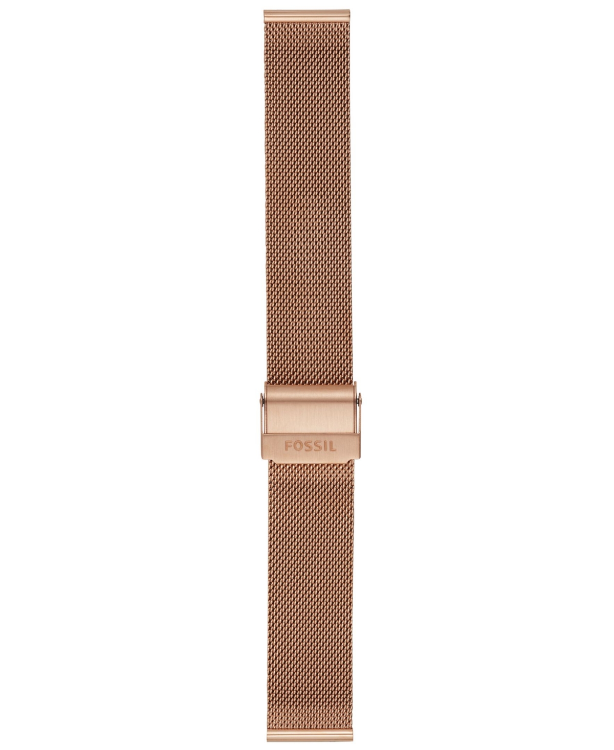 Fossil Women's Rose Gold-tone Stainless Steel Mesh Band, 18mm In Rose Gold Tone