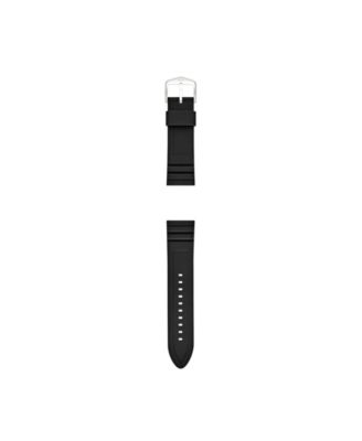 Men's Black Silicone Band, 24mm
