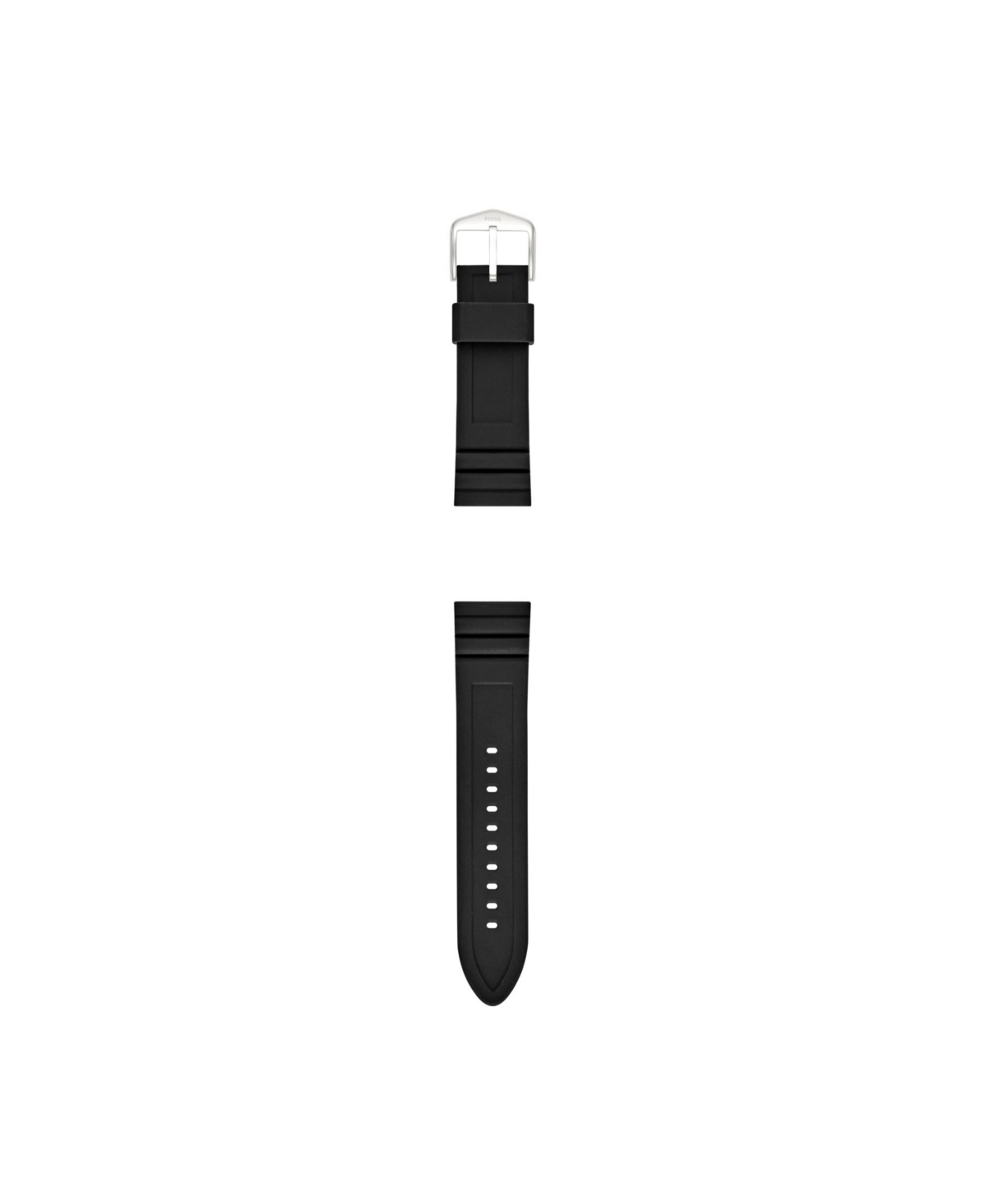 Fossil Men's Black Silicone Band, 24mm In Black