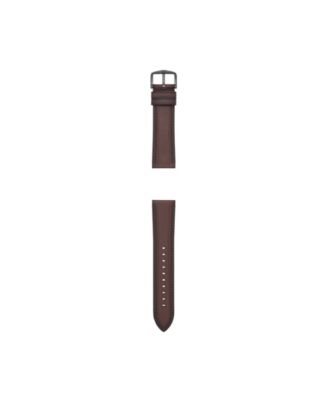 Men's Brown Leather Watch Band, 22mm