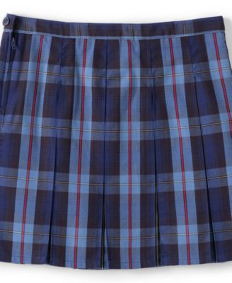 Girls Plaid Box Pleat Skirt Top of the Knee