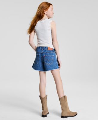 LEVI'S LEVIS BIG GIRLS PURL EDGE TANK TOP A LINE SHORTS 
