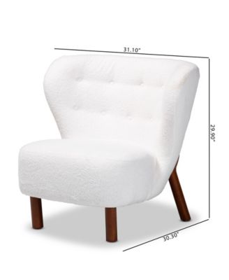 31" Upholstered Finished Wood Cabrera Modern and Contemporary Accent Chair