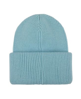 3D Plush Character Head Blue Tall Cuff Beanie