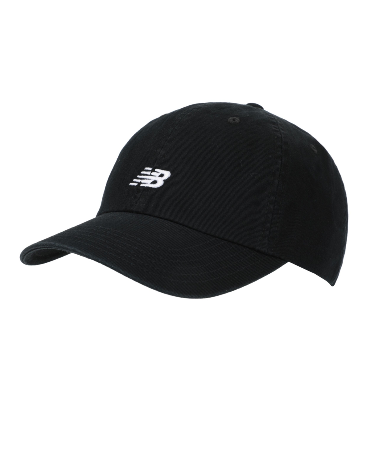 Men's Flying Logo Black 6-Panel Classic Hat - White