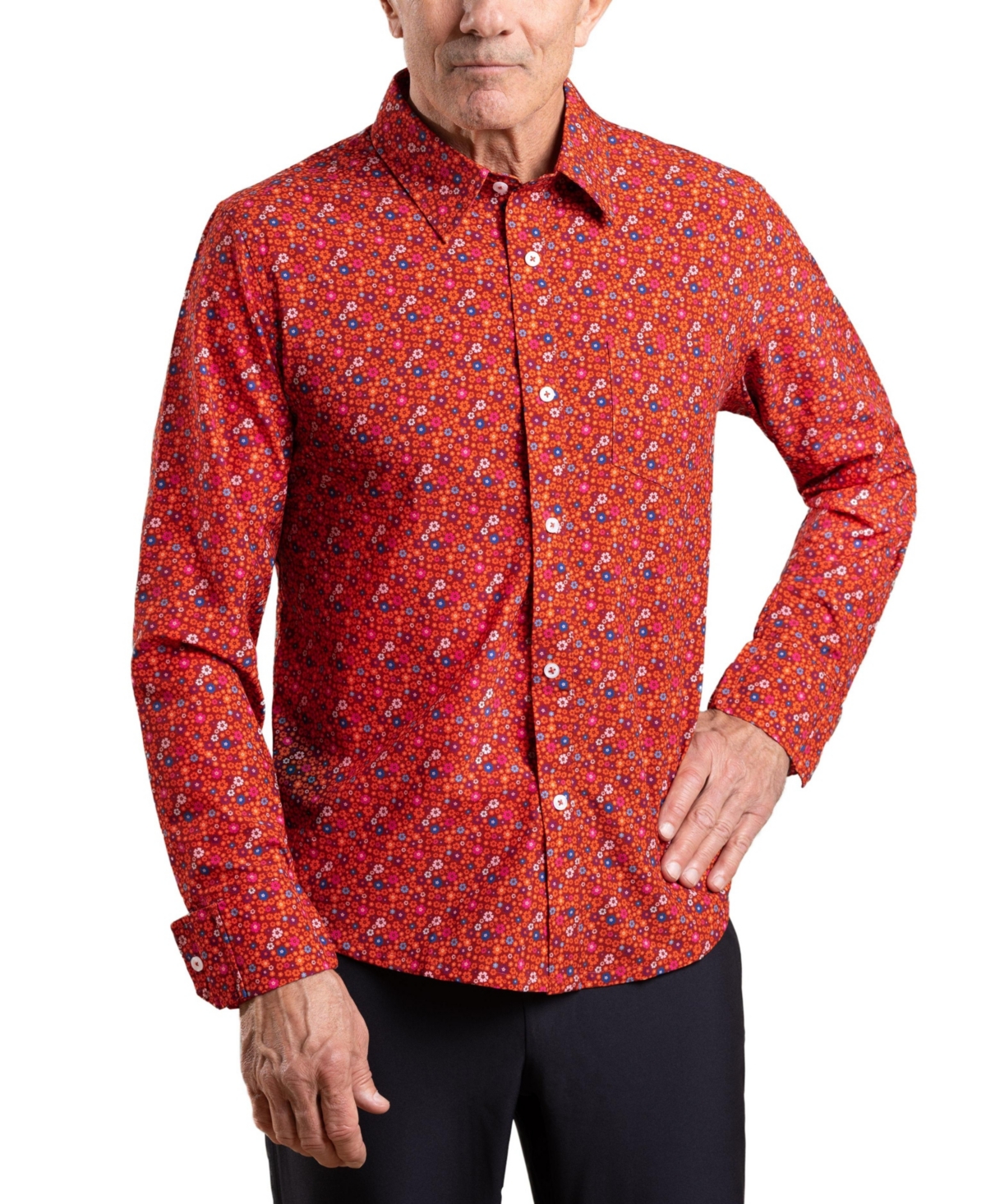 JOE & BELLA MEN'S ADAPTIVE RELAXED FIT MAGNETIC BUTTON-DOWN SHIRT 