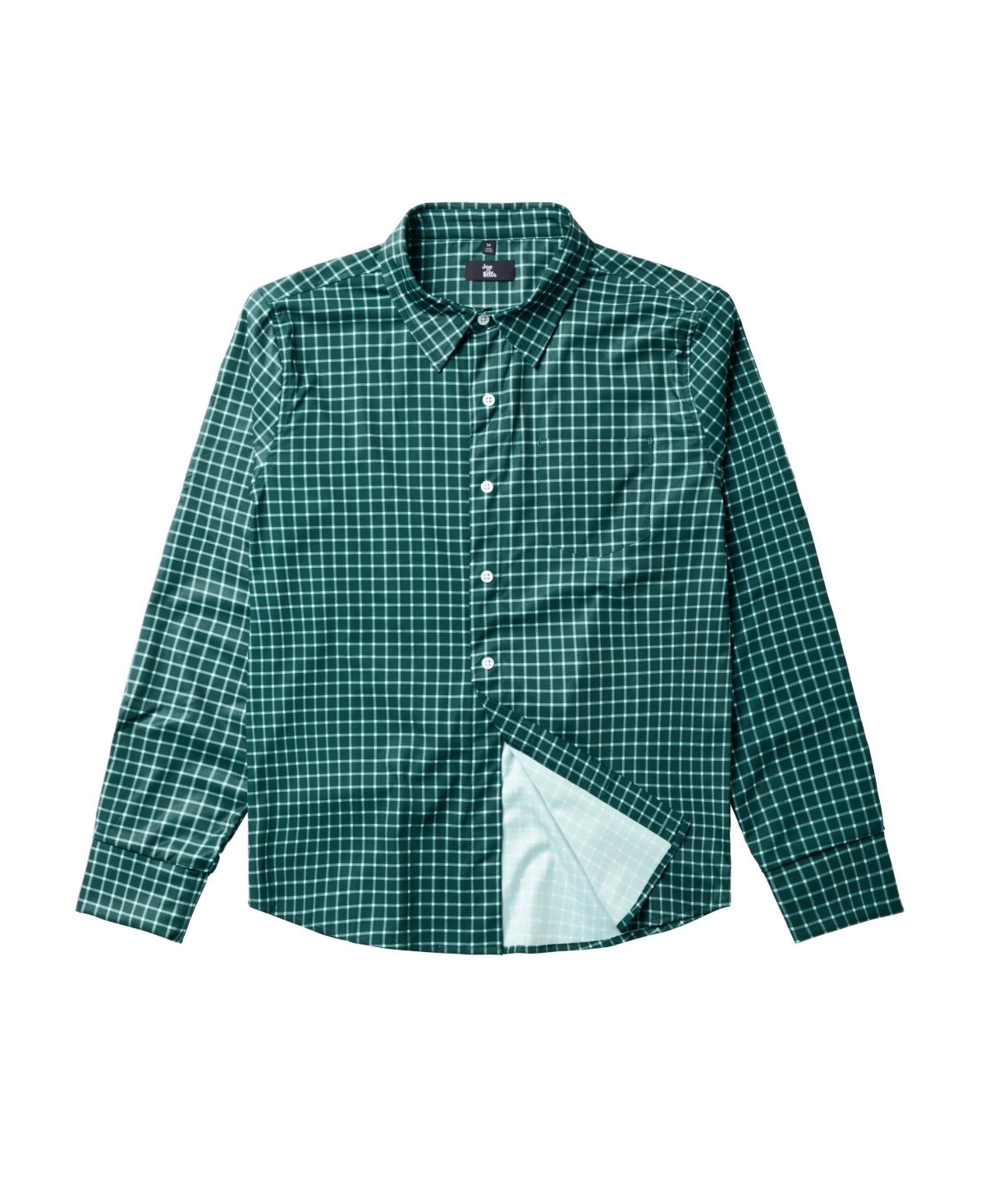 Shop Joe & Bella Men's Adaptive Relaxed Fit Magnetic Button-down Shirt In Green Check