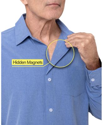 Men's Adaptive Relaxed Fit Magnetic Button-Down Shirt