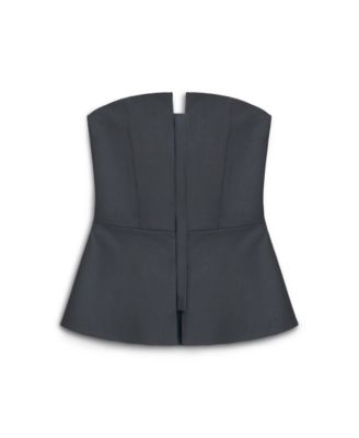 Women's Zippered Corset Look Blouse
