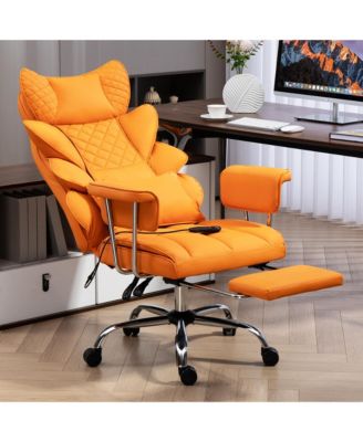 8-Point Massage Gaming Chair, Ergonomic Office Chair, 500lbs Weight Capacity, Adjustable Backrest 90&deg;-135&deg;, Adjustable Backrest and Footrest