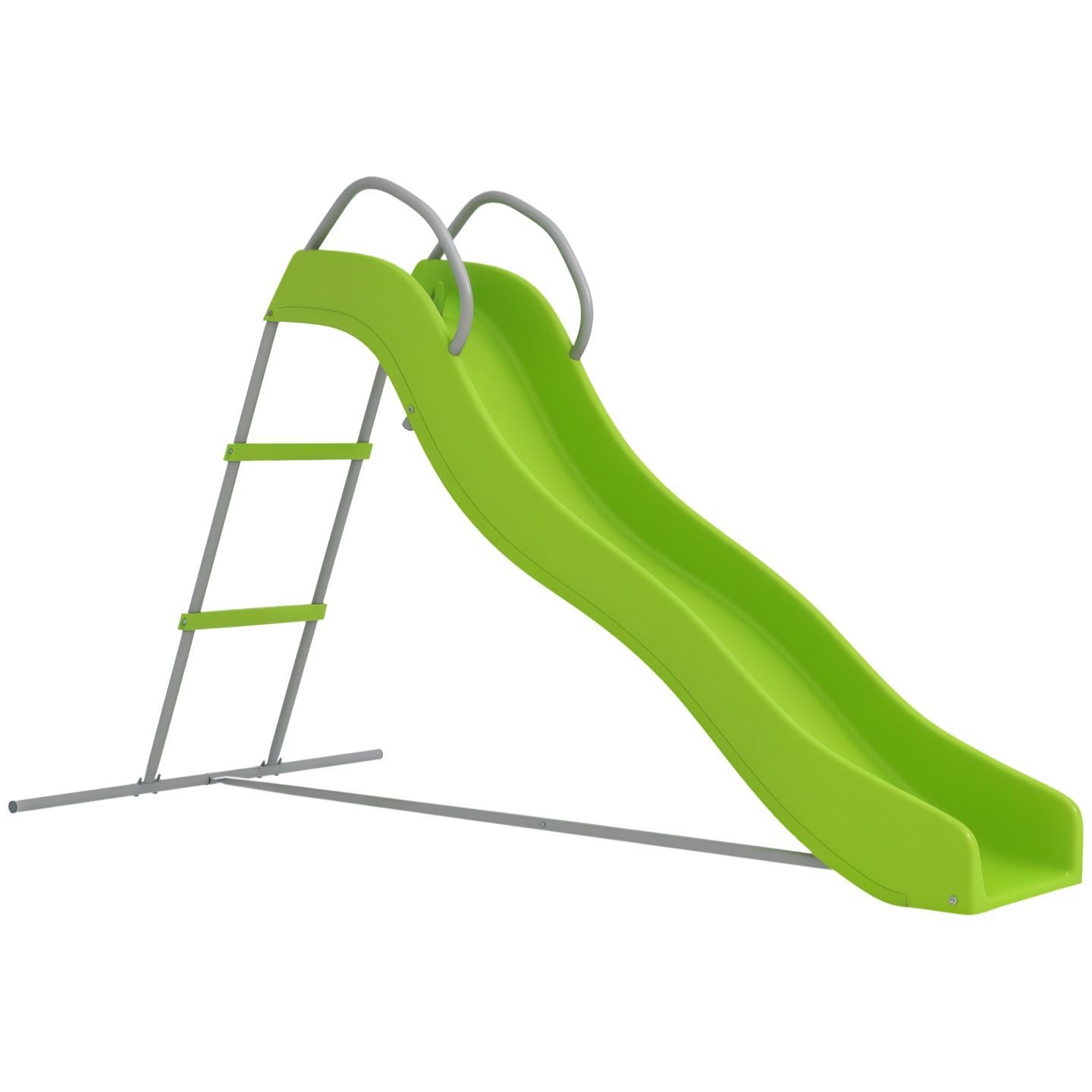 Детская игрушка Qaba Freestanding Wave Slide with Anti-Slip Texture, Ages 3-8, цвет: Зелёный — фото 1