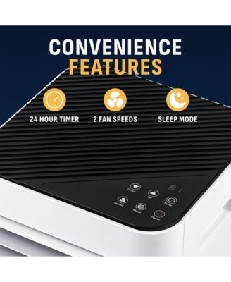 8,000 BTU Portable Air Conditioner (5,000 BTU DOE), Compact AC Design with Easy Setup Window Venting Kit, Self-Evaporative System, Quiet Operation, Dehumidifying Mode with Remote and Timer