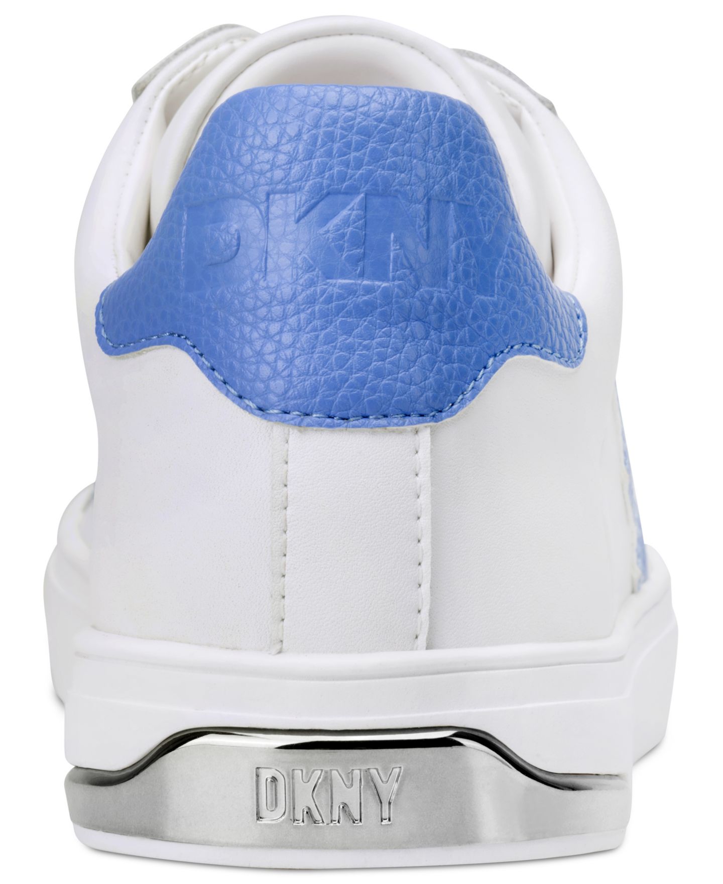 Женские кроссовки DKNY Abeni Lace-Up Platform, цвет: Белый / Синий кожаный — фото 3