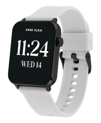 Women's Connect It Stellar Smartwatch with Black Stainless-Steel Mesh and White Silicone Band, 45mm