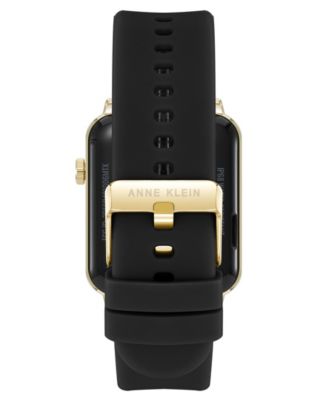 Women's Connect It Stellar Smartwatch with Gold-Tone Stainless Steel Mesh and Black Silicone Band, 45mm