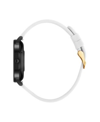 Women's Connect It Prism Smartwatch with Gold-Tone Metal Alloy and White Silicone Band, 30mm