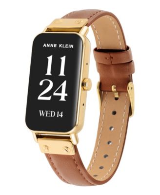 Women's Connect It Illume Smartwatch with Brown Leather and Blue Silicone Band, 37mm