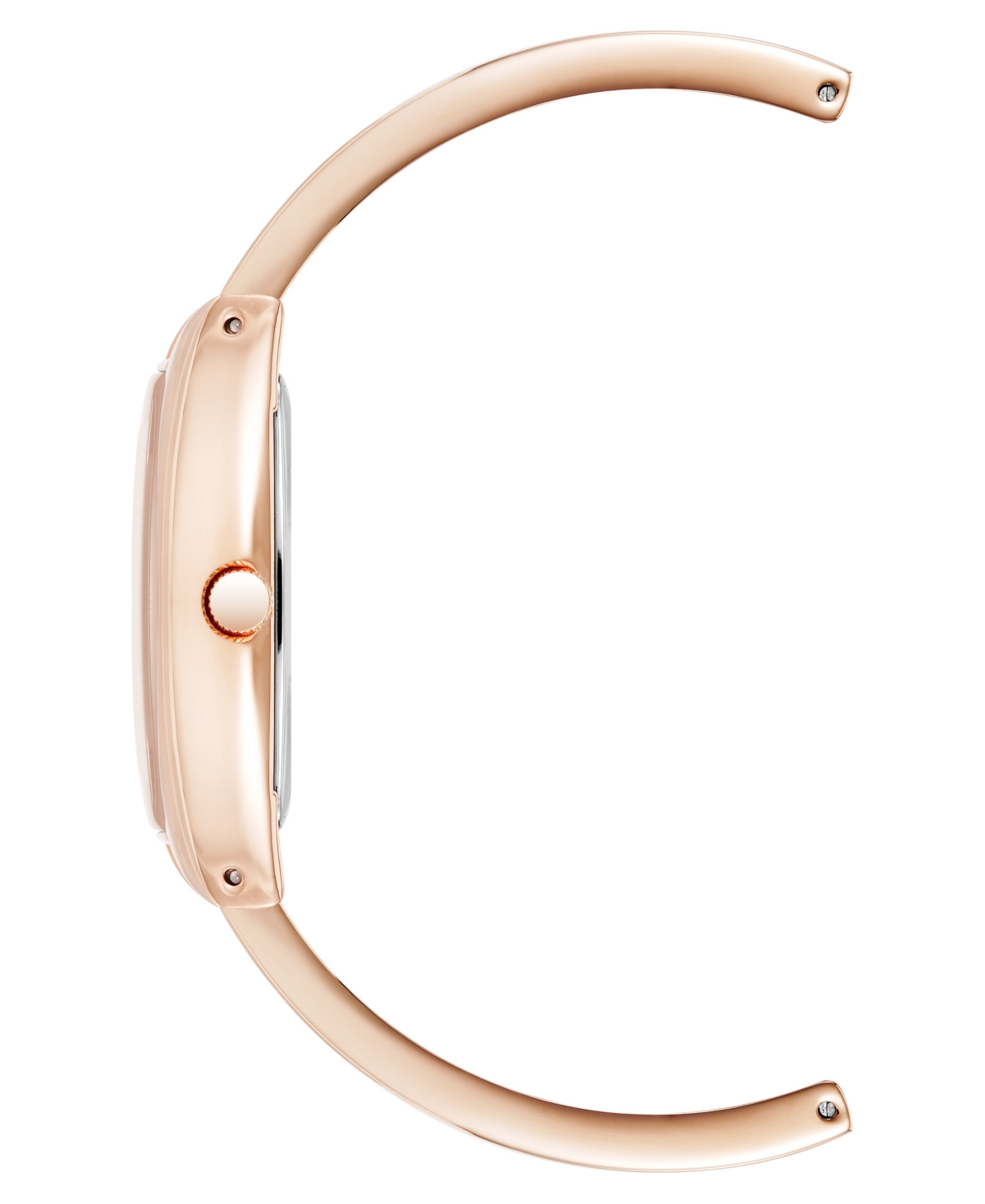 Anne Klein Women's Quartz Cushion Blush Pink Enamel With Rose Gold-tone Metal Alloy Bangle Watch, 22mm In Rose Gold-tone,blush Pink
