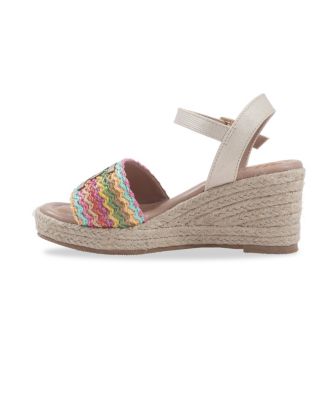 Little and Big Girls Lucia Band Espadrille Wedge Sandals