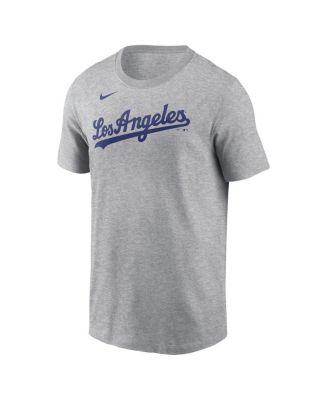 Men's Shohei Ohtani Gray Los Angeles Dodgers 2024 Fuse Name Number T-Shirt
