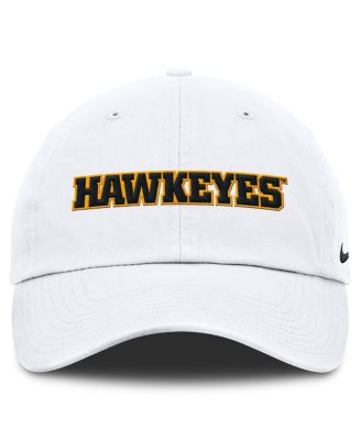Men's White Iowa Hawkeyes Core Club Mascot Wordmark Adjustable Hat