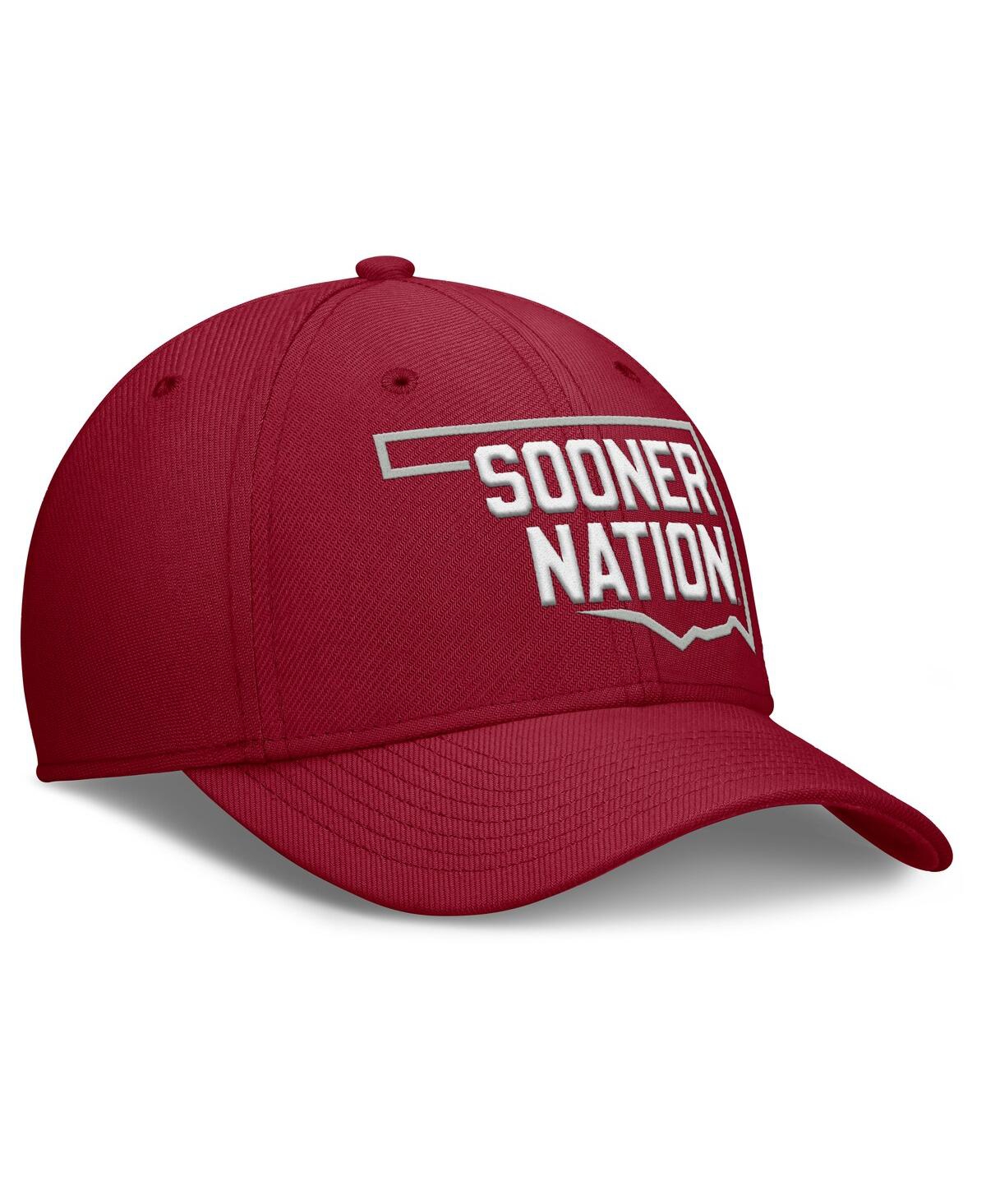 JORDAN MEN'S CRIMSON OKLAHOMA SOONERS LOCAL SWOOSH FLEX HAT 