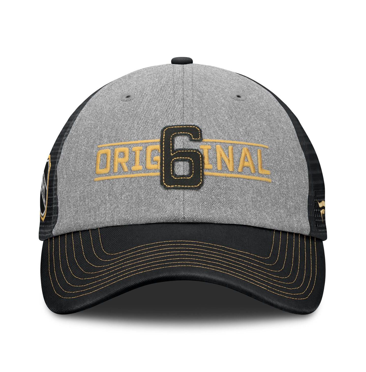 Мужская кепка Fanatics Gray Original 6 Rugged Trucker Adjustable Hat — фото 2