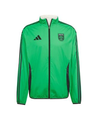 adidas - Men's Green/White Austin FC 2025 Anthem Reversible Full-Zip Jacket