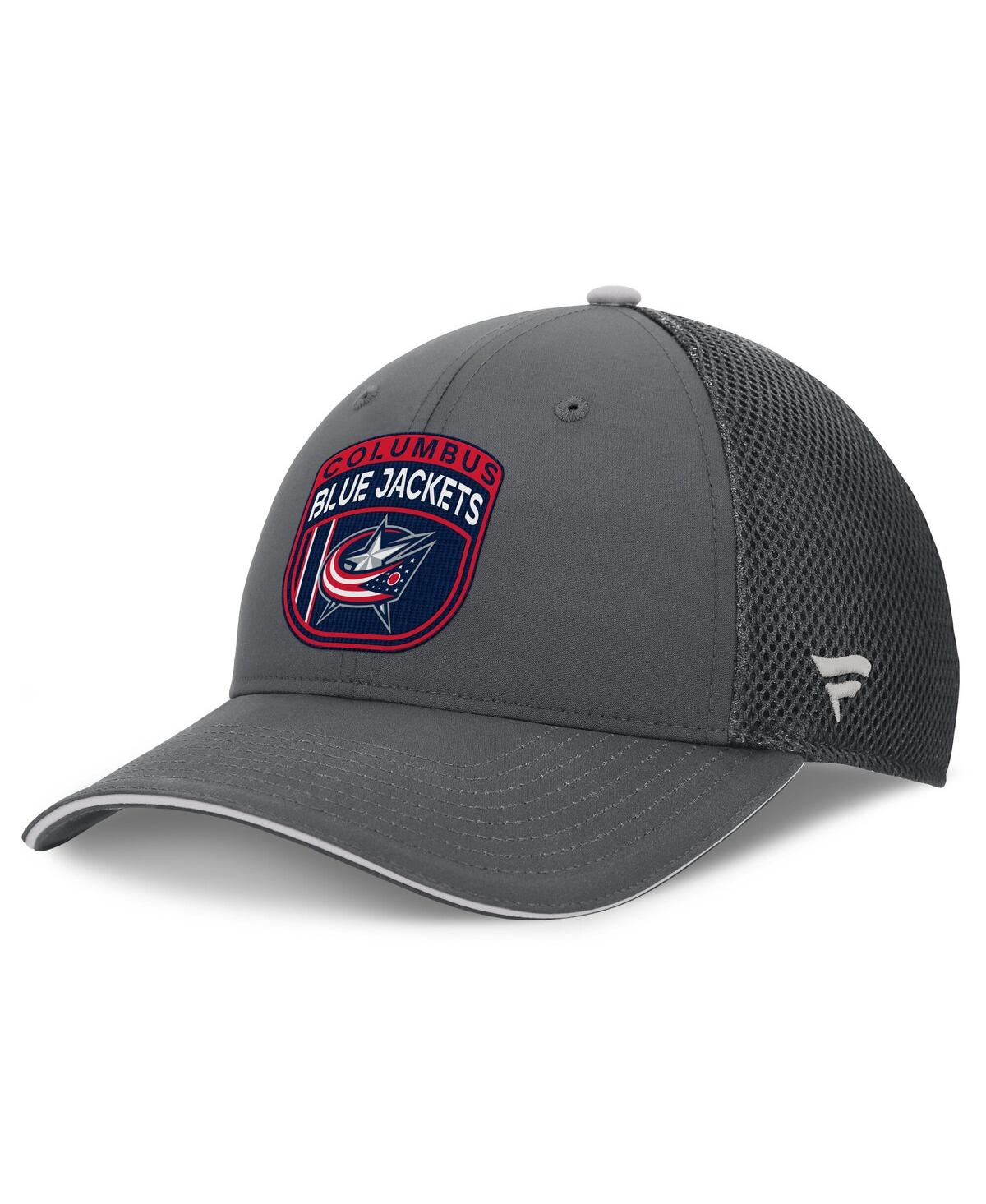 Fanatics Men's Gray Columbus Blue Jackets Authentic Pro Home Ice Trucker Adjustable Hat In Gray