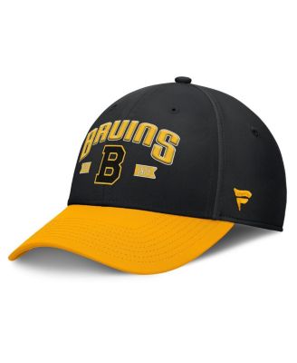 Fanatics - Men's Black/Gold Boston Bruins Heritage Captain Flex Hat