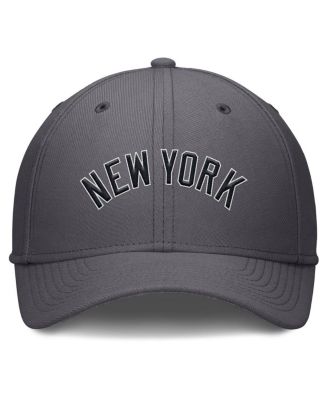 Men's Gray New York Yankees Swoosh Performance Flex Hat