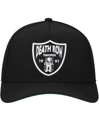 Men's Black Death Row Records A-Frame Adjustable Hat