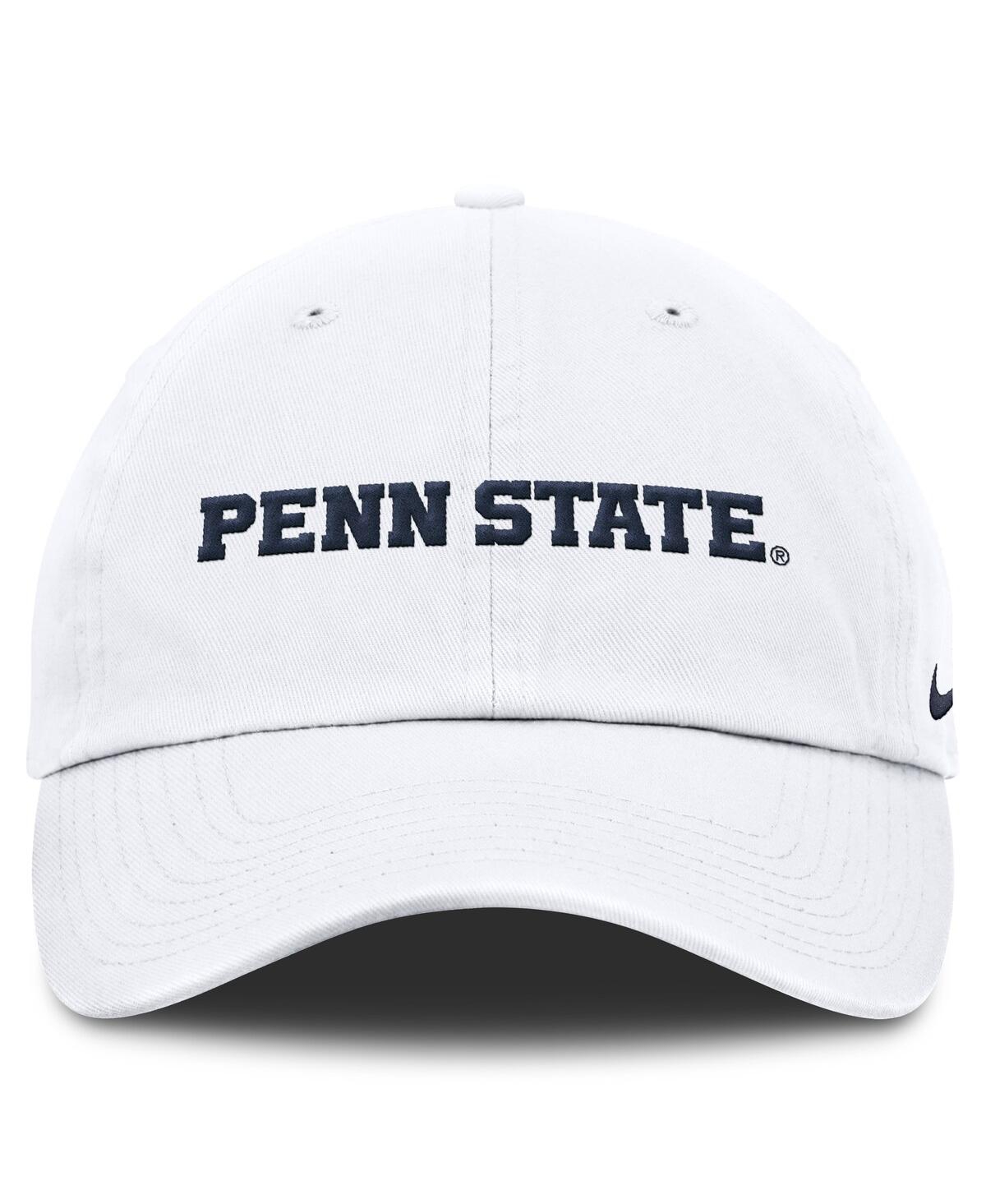Nike Penn State Nittany Lions Core Club Mascot Wordmark  Men's College Adjustable Hat In White