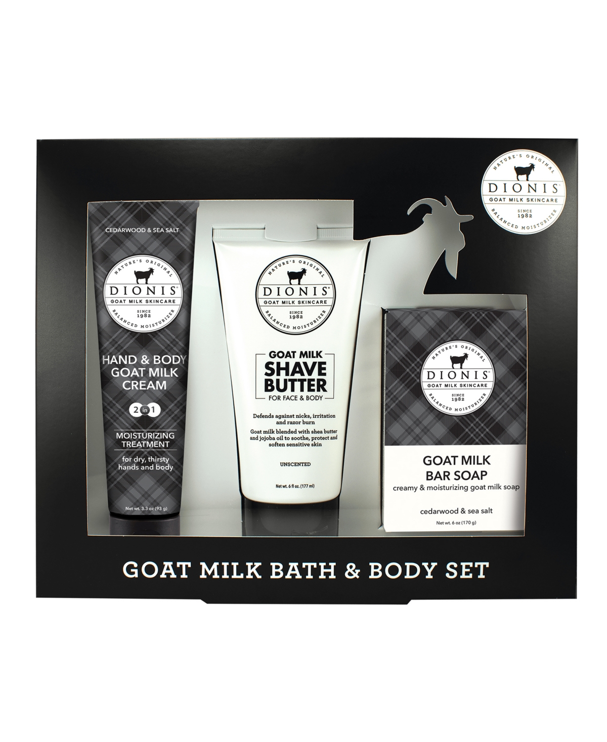 Goat Milk Cedarwood Sea Salt Bath and Body Set