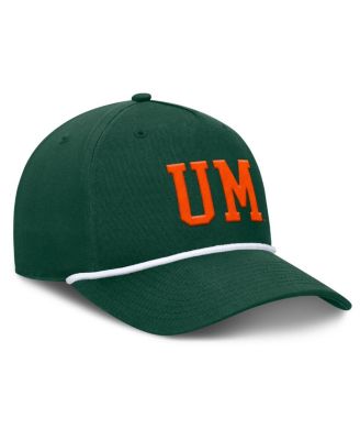 Men's Green Miami Hurricanes Foul Ball Rope Adjustable Hat