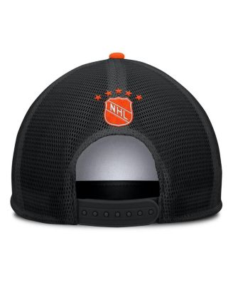 Men's White/Black Edmonton Oilers Decades Collection Foam Front Snapback Hat