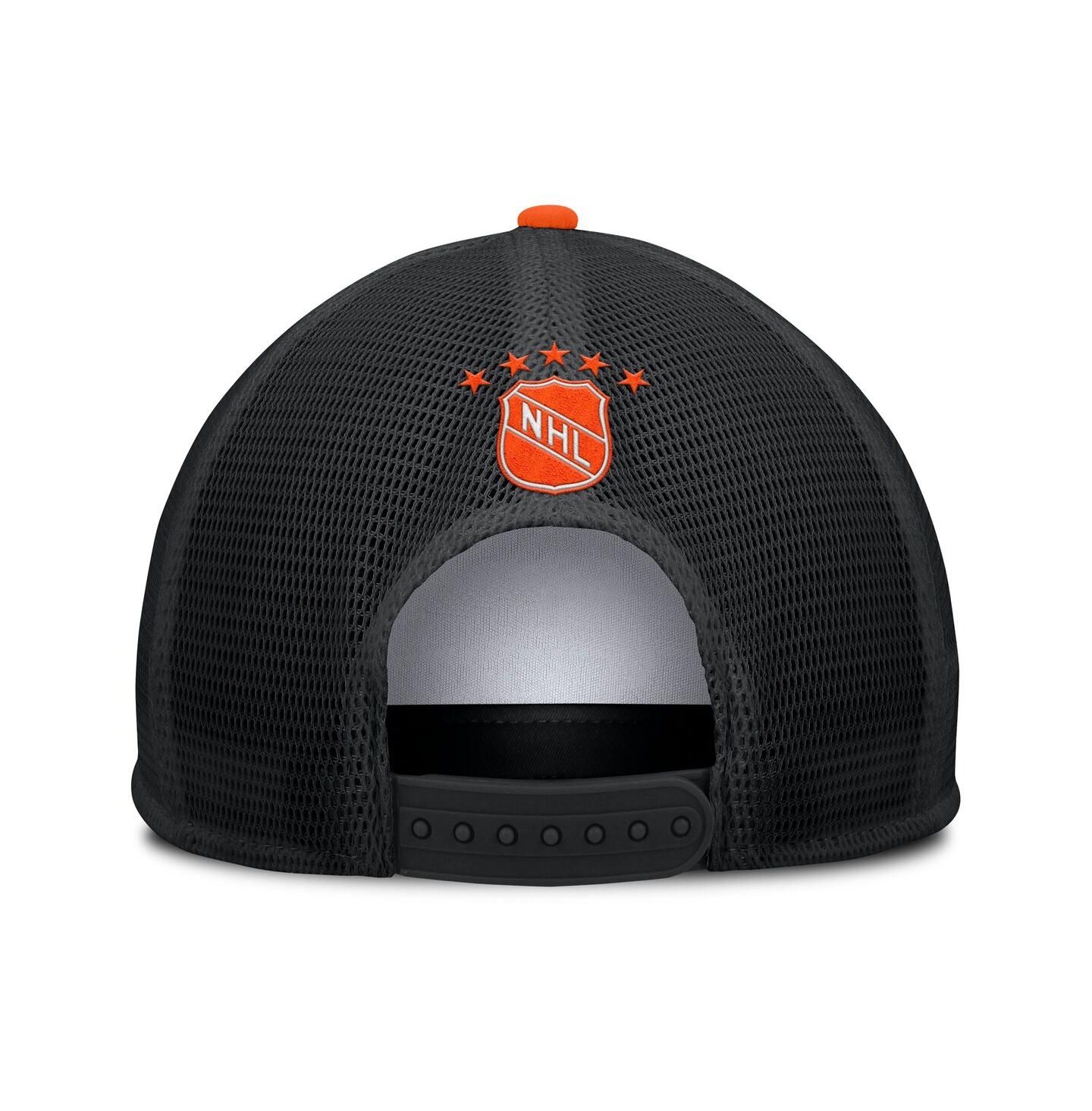 Мужская кепка Fanatics White/Black Edmonton Oilers Decades Collection Foam Front Snapback Hat — фото 2