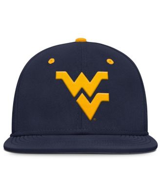 Men's Navy West Virginia Mountaineers On-Field Dugout True Performance Fitted Hat
