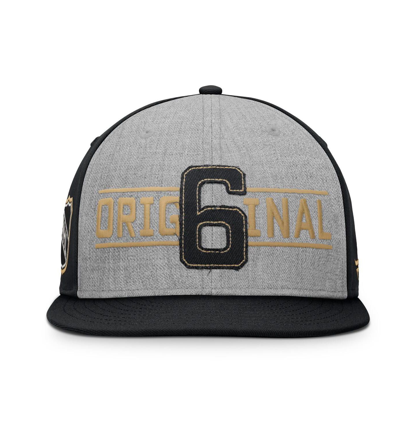 Мужская кепка Fanatics Gray Original 6 Henley Snapback Hat — фото 3