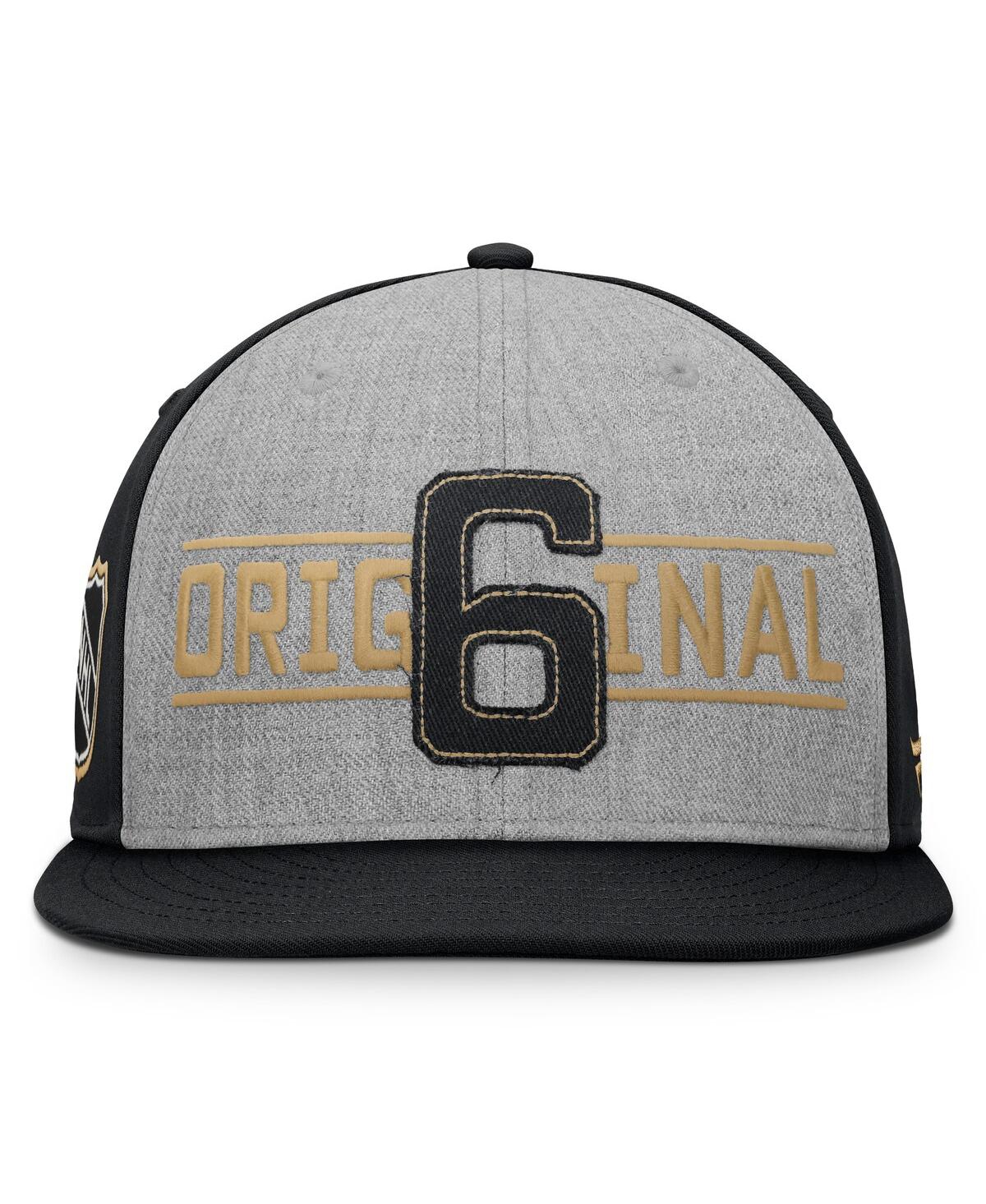 Fanatics Men's Gray Original 6 Henley Snapback Hat In Gray,black
