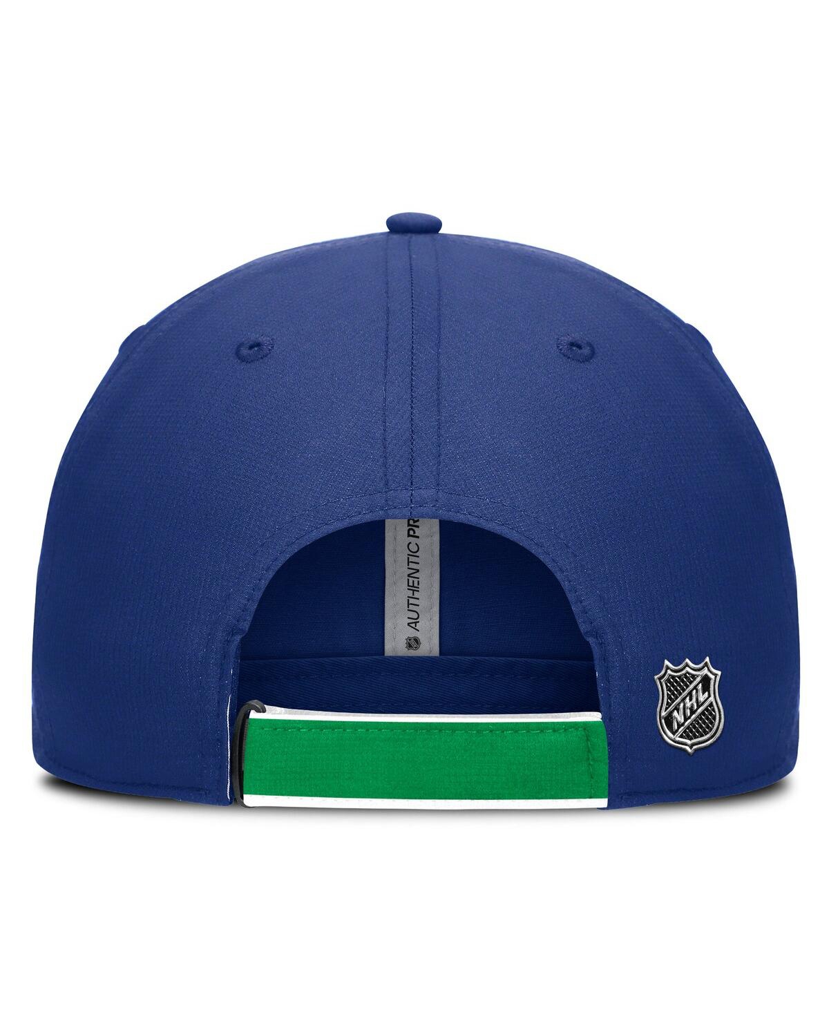 Fanatics Men's Blue/green Vancouver Canucks Authentic Pro Ripstop Adjustable Hat In Blue,green