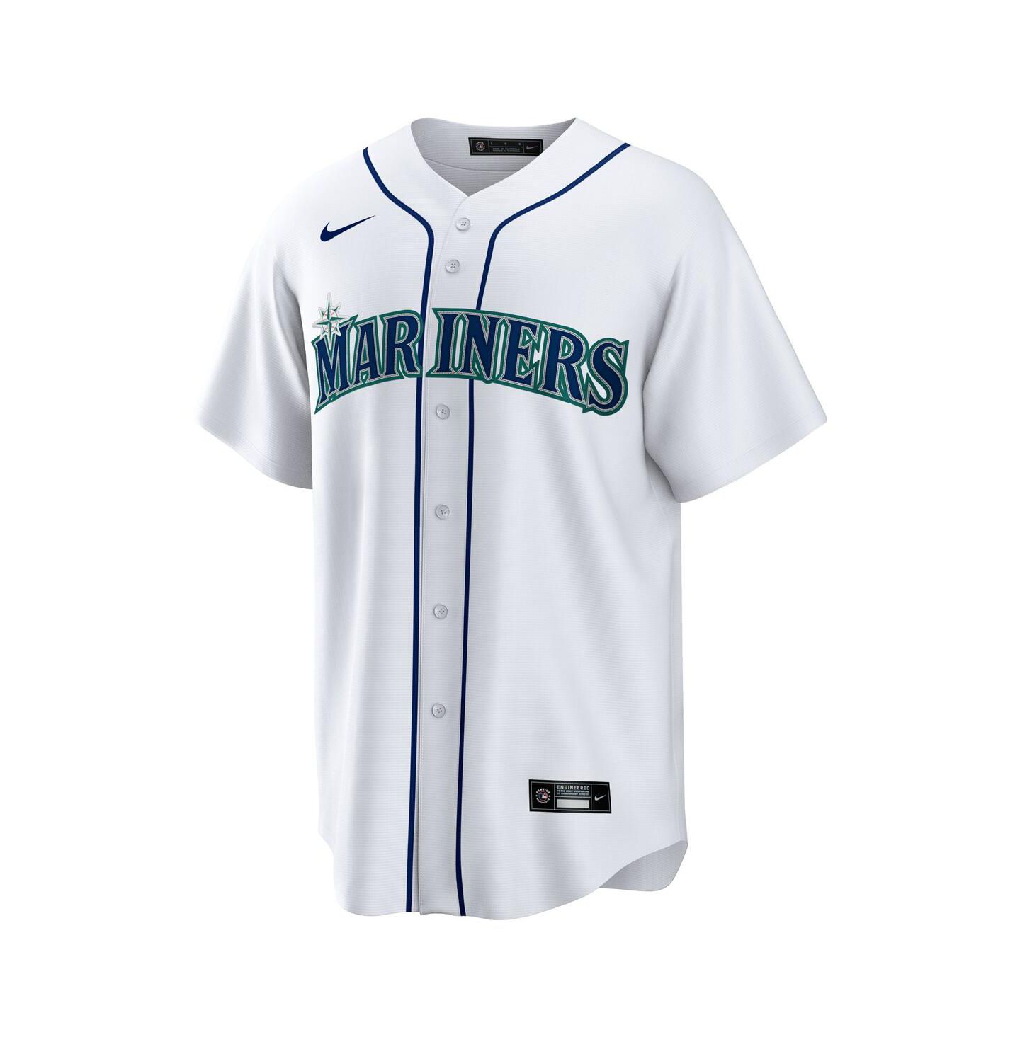 Мужской топ Nike Julio Rodriguez White Seattle Mariners Home Replica Player Jersey — фото 3