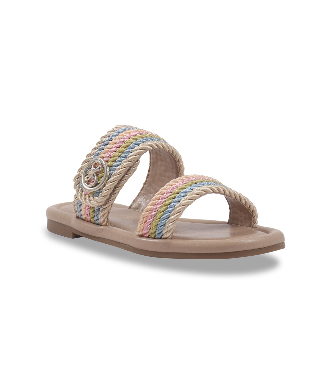 SAM & LIBBY LITTLE AND BIG GIRLS BELLE CORD SLIDE SANDALS 