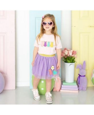 Girls Pink Peeps Easter Clip Set