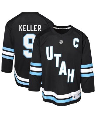 Outerstuff - Big Boys and Girls&nbsp; Clayton Keller Black Utah Hockey Club Alternate Replica Player Jersey